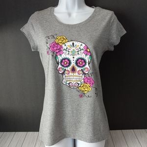 Wound Up Day Of The Dead Dia De Los Muertos Sugar Skull Graphic Tee